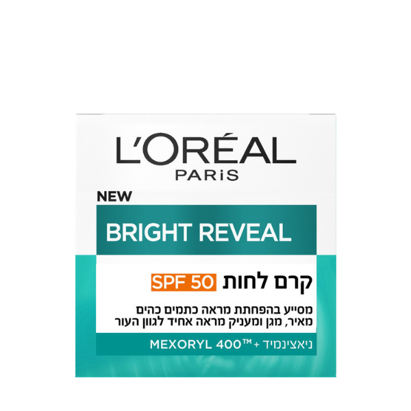 קרם לחות עם מסנן הגנה SPF50 לסיוע בהפחתת מראה כתמים בעור הפנים 50 מ"ל - לוריאל פריז