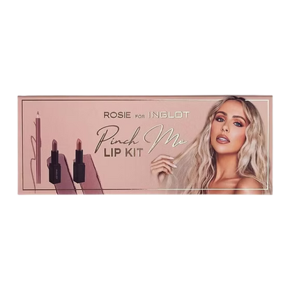 סט איפור שפתיים הכולל 2 שפתונים מוקטנים ותוחם במרקם קרמי עשיר 'pinch me' - אינגלוט