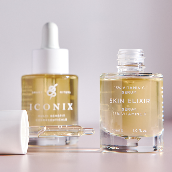 סרום ויטמין סי 15% 'SKIN ELIXIR' להבהרת כתמי פיגמנטציה והענקת זוהר 30 מ"ל - אייקוניקס