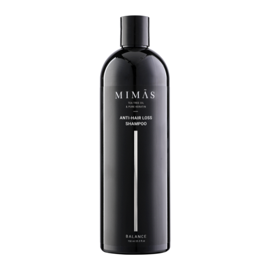 שמפו טיפולי נגד נשירה לשיער דליל מסדרת 'באלאנס' מועשר בשמן עץ התה וקרטין טהור 750 מ"ל - מימאס
