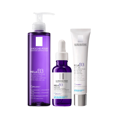 מארז לטיפול והפחתת כתמים כהים בעור הפנים מסדרת 'מלה B3' - לה רוש פוזה