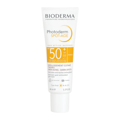 קרם ג'ל עם מקדם הגנה SPF50+ להגנה מהשמש ונגד כהויות מסדרת 'פוטודרם' 40 מ"ל - ביודרמה