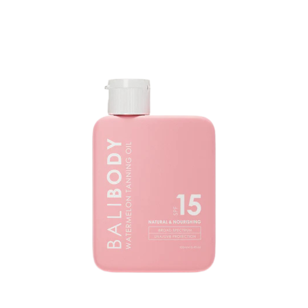 שמן שיזוף אבטיח בעל SPF15 העוזר להשיג שיזוף טבעי ועמוק 100 מ"ל - באלי בודי