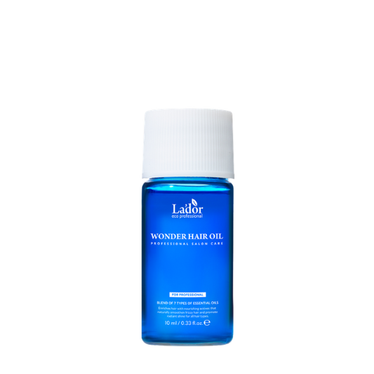 שמן 'וונדר' מועשר ב7 שמנים חיוניים המעניק ברק ומפחית קרזול בשיער 10 מ"ל - La'dor