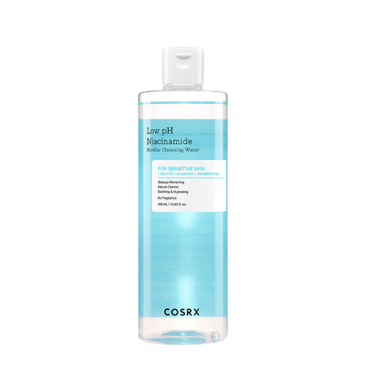מים מיסלריים ניאצינמיד בעלי PH נמוך לניקוי, הרגעה והענקת לחות לעור הפנים 400 מ"ל - COSRX