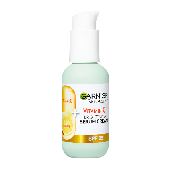קרם פנים עם סרום ויטמין סי בעל מסנן הגנה SPF25 למראה עור אחיד וזוהר 50 מ"ל - גרנייה