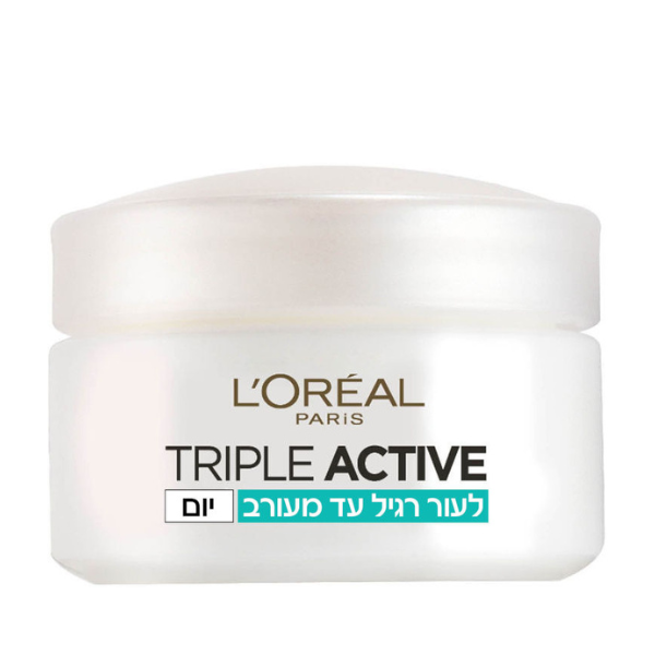 קרם יום להגנה מתקדמת לעור פנים רגיל עד מעורב מסדרת 'טריפל אקטיב' 50 מ"ל - לוריאל פריז
