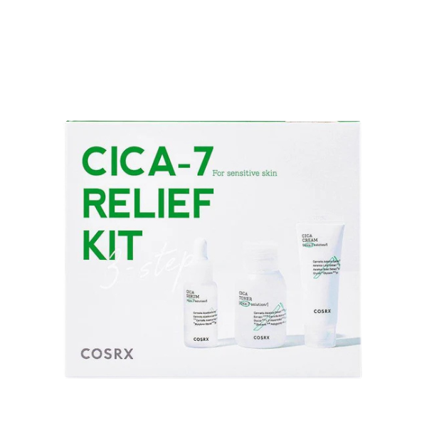 מארז 3 שלבים CICA7 להרגעת עור אדמומי ומגורה - COSRX