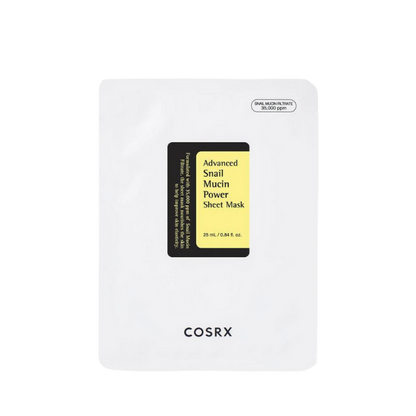 מסכת בד ריר חלזונות המעניקה לחות אינטנסיבית לעור הפנים 25 מ"ל - COSRX