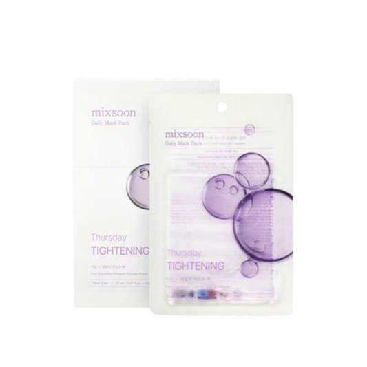 מארז מסכות בד 'Thursday Tightening' למיצוק עור הפנים 10 יח' - mixsoon