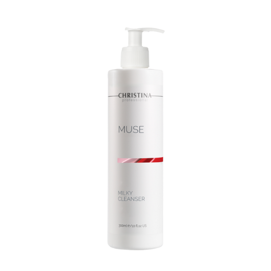 חלב פנים עדין 'מילקי קלנסר' לניקוי והרגעת עור הפנים מסדרת מיוז 300 מ"ל - כריסטינה