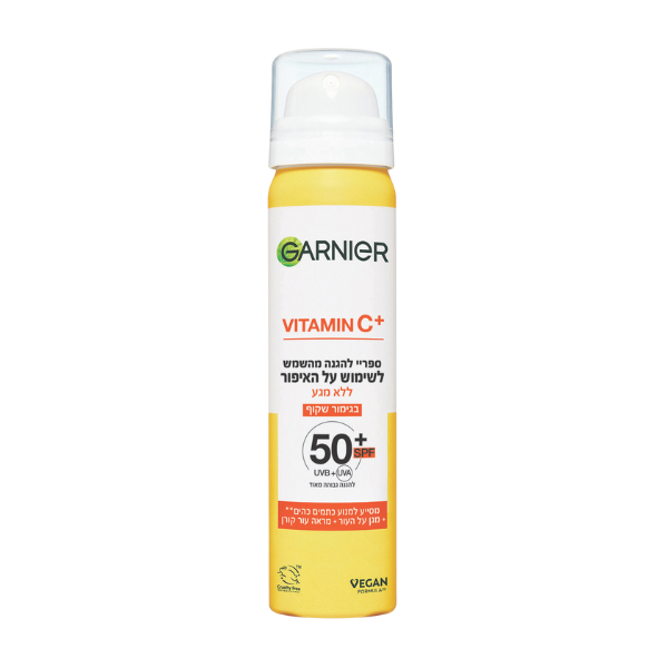 ספריי הגנה מהשמש ויטמין C בעל מקדם הגנה SPF50 לשימוש מעל האיפור 75 מ"ל - גרנייה