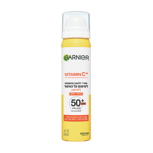 ספריי הגנה מהשמש ויטמין C בעל מקדם הגנה SPF50 לשימוש מעל האיפור 75 מ"ל - גרנייה