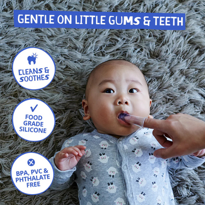 מברשת אצבע לשיניים ולחניכיים 'שלב 1' 2 יח' - ג'ק אן ג'יל