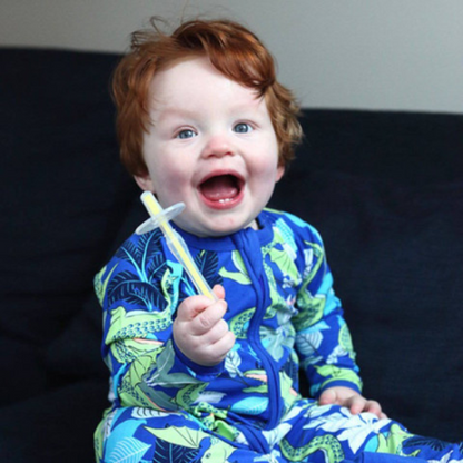 מברשת שיניים סיליקון עם מגן בטיחות 'שלב 2' - ג'ק אן ג'יל