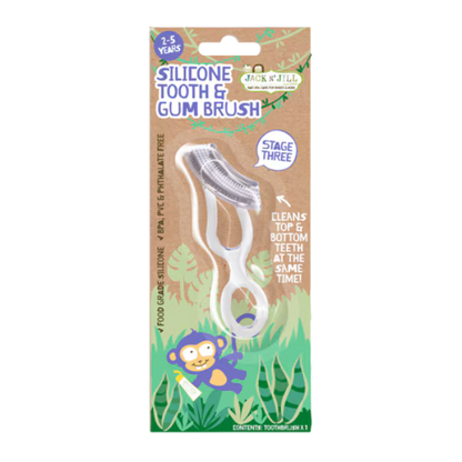 מברשת אצבע לשיניים ולחניכיים מסיליקון 'שלב 3' - ג'ק אן ג'יל