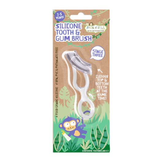 מברשת אצבע לשיניים ולחניכיים מסיליקון 'שלב 3' - ג'ק אן ג'יל