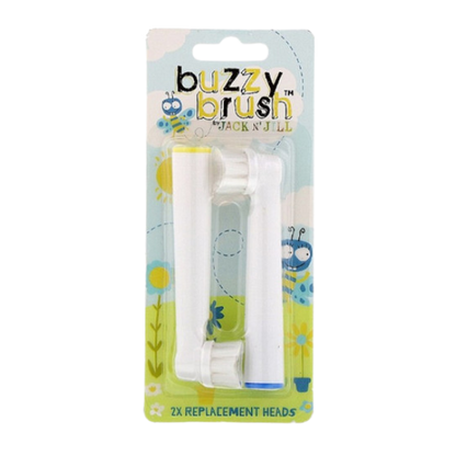 מארז 2 יח' ראשים חלופיים למברשת שיניים החשמלית 'באזי' - ג'ק אן ג'יל