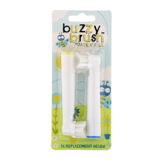 מארז 2 יח' ראשים חלופיים למברשת שיניים החשמלית 'באזי' - ג'ק אן ג'יל