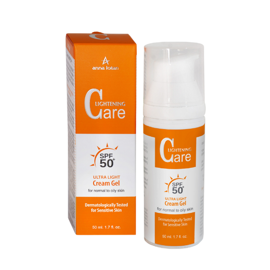 קרם ג'ל SPF50+ אולטרה לייט להגנה מירבית מפני השמש מסדרת 'סי לייטנינג' 50 מ"ל - אנה לוטן