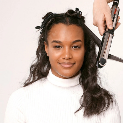 מחליק שיער מקצועי 'אליפסיס 3000' בעל פלטות קרמיות כפולות - בייביליס פרו