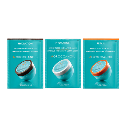 מארז 3 מסכות באריזת ניסיון לשיקום והזנת השיער - מרוקן אויל