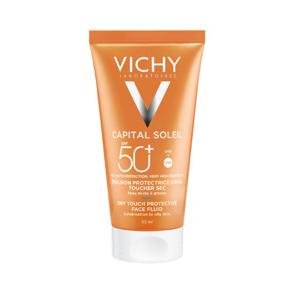 קפיטל סוליי תחליב הגנה קליל לפנים 50 SPF למראה עור מאט 50 מ"ל - וישי