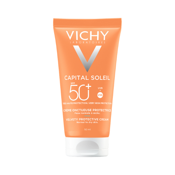 קפיטל סוליי קרם הגנה קליל לפנים 50 SPF במרקם קטיפתי 50 מ"ל - וישי