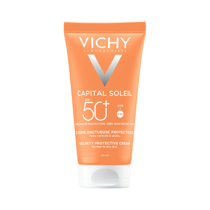 קפיטל סוליי קרם הגנה קליל לפנים 50 SPF במרקם קטיפתי 50 מ"ל - וישי
