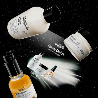 מארז שיקומי לשיער שעבר צביעה או הבהרה במהדורה מוגבלת מסדרת 'מטאל דיטוקס' - לוריאל