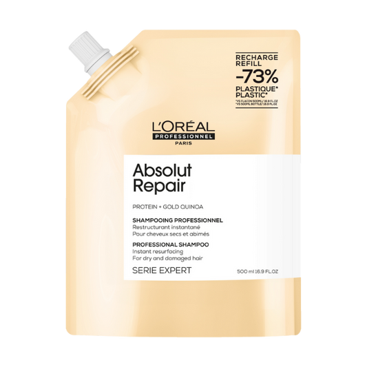 אריזת מילוי שמפו לחידוש והזנה לשיער יבש עד יבש מאוד מסדרת 'אבסולוט ריפר' 500 מ"ל - לוריאל