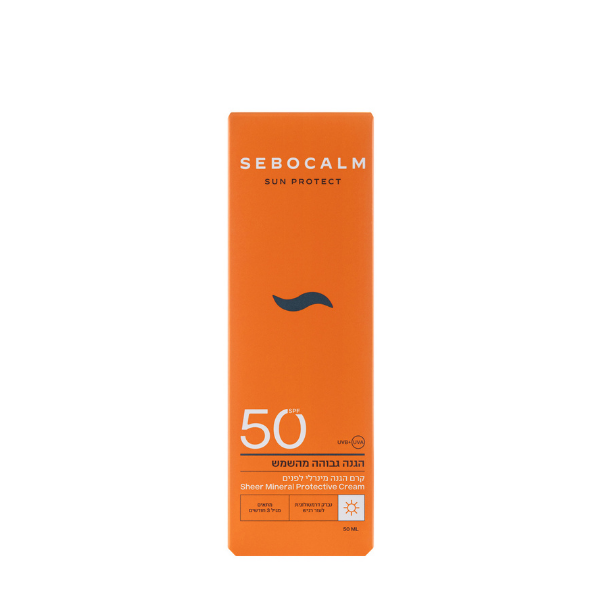 קרם הגנה מינרלי לעור הפנים 50SPF לכל סוגי העור 50 מ"ל - סבוקלם