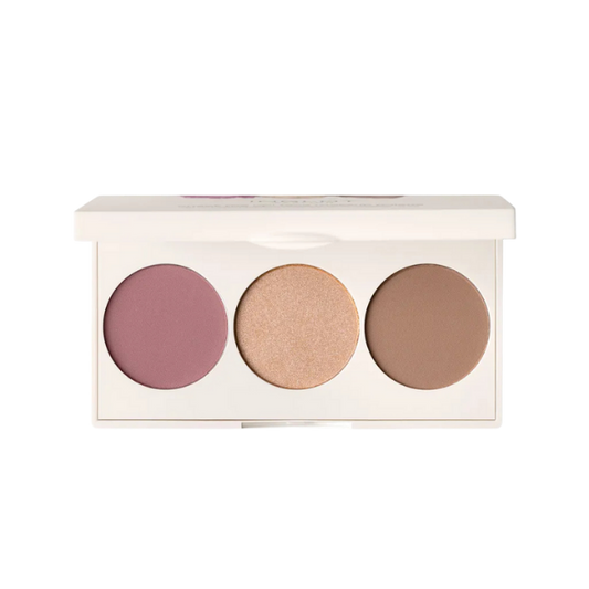 פלטה לפיסול הפנים 'סקאלפט אנד שיין' הכוללת סומק ברונזר והיילייטר - אינגלוט