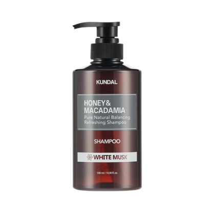 שמפו ללא מלחים 'דבש ומקדמיה' לאיזון וטיהור שיער שומני 500 מ"ל - KUNDAL
