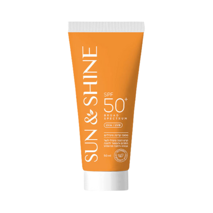 קרם הגנה מינרלי SPF-50 "סאן שיין" לעור הפנים והצוואר 50 מ"ל - קיי אנד קר