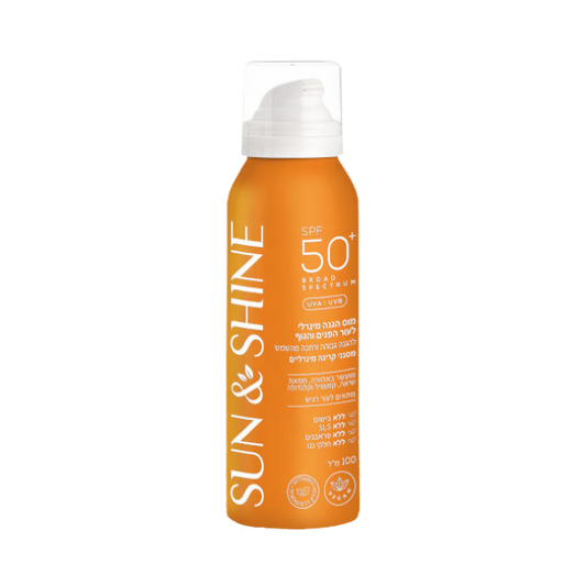 מוס הגנה מינרלי SPF-50 "סאן שיין" לעור הפנים והגוף 100 מ"ל - קיי אנד קר