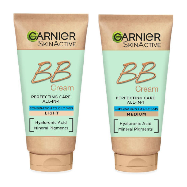 קרם לחות BB בתוספת גוון עם מקדם הגנה SPF15 לעור פנים מעורב עד שמן 50 מ"ל - גרנייה