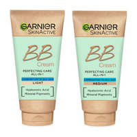 קרם לחות BB בתוספת גוון עם מקדם הגנה SPF15 לעור פנים מעורב עד שמן 50 מ"ל - גרנייה