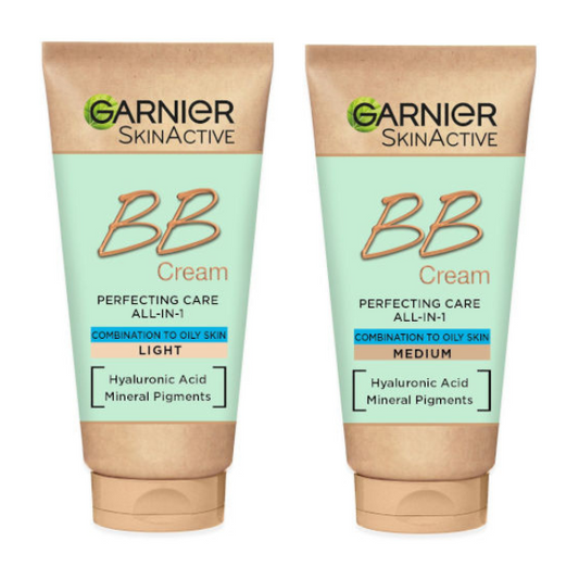 קרם לחות BB בתוספת גוון עם מקדם הגנה SPF15 לעור פנים מעורב עד שמן 50 מ"ל - גרנייה