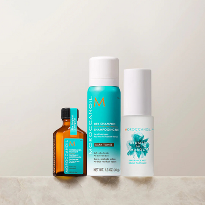 מארז מוצרים מוקטנים לרענון והזנה לשיער כהה - מרוקן אויל