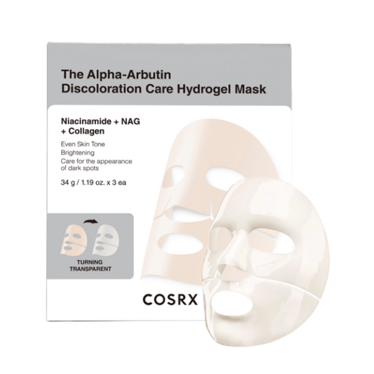 מסכת הידרוג'ל אלפא ארבוטין להבהרת פיגמנטציה והענקת גוון אחיד לעור הפנים 3 יח' - COSRX