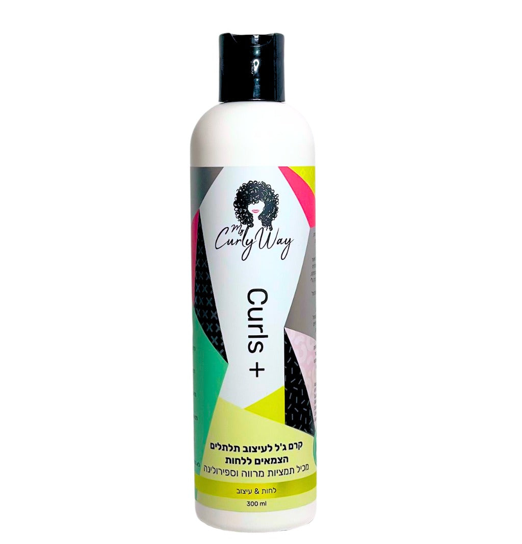 מיי קרלי וואי · Curl + קרם ג'ל לעיצוב תלתלים הצמאים ללחות 300 מ"ל - My Curly Way