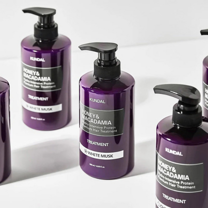 מסכה אינטנסיבית 'דבש ומקדמיה' לשיקום והזנת לחות לשיער פגום 500 מ"ל - KUNDAL