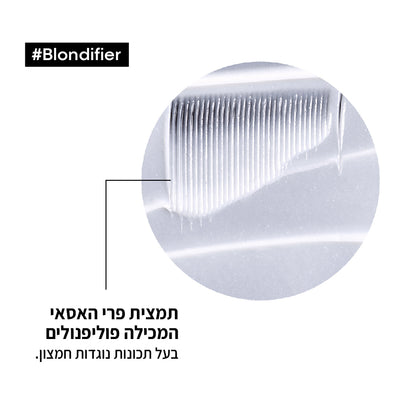 מסכת לשיער המעניקה זוהר וברק טהור לכל סוגי הבלונד מסדרת 'בלונדיפייר' 500 מ"ל - לוריאל