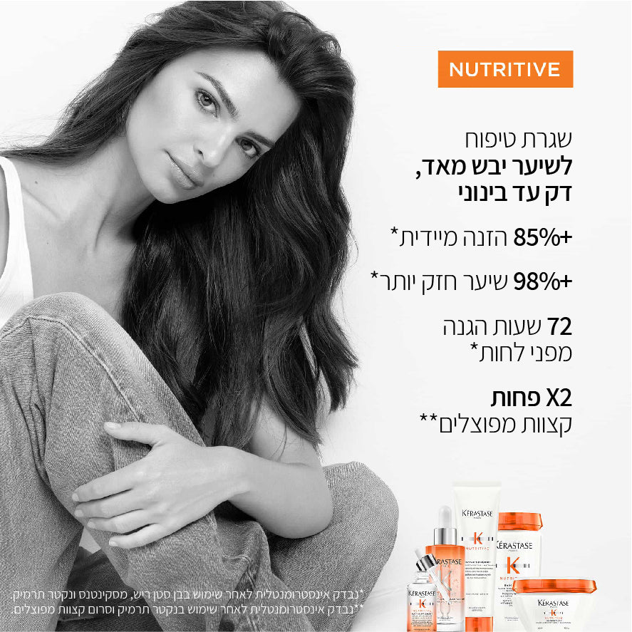 מסכת הזנה מרוכזת לשיער דק ויבש מאוד 'מאסקאינטנס' מסדרת נוטריטיב 200 מ"ל - קרסטס