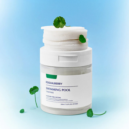 פדי טונר לניקוי, טיפול בנקבוביות והענקת לחות לעור הפנים 70 יח' - EQQUALBERRY