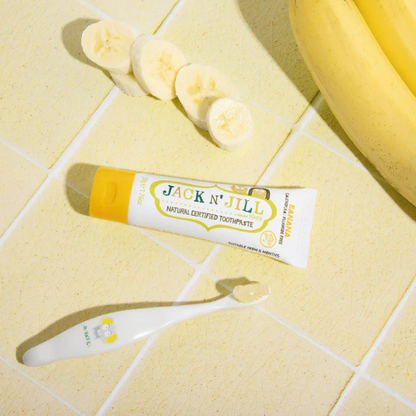 משחת שיניים טבעית לתינוקות בטעם בננה 50 גרם - ג'ק אן ג'יל