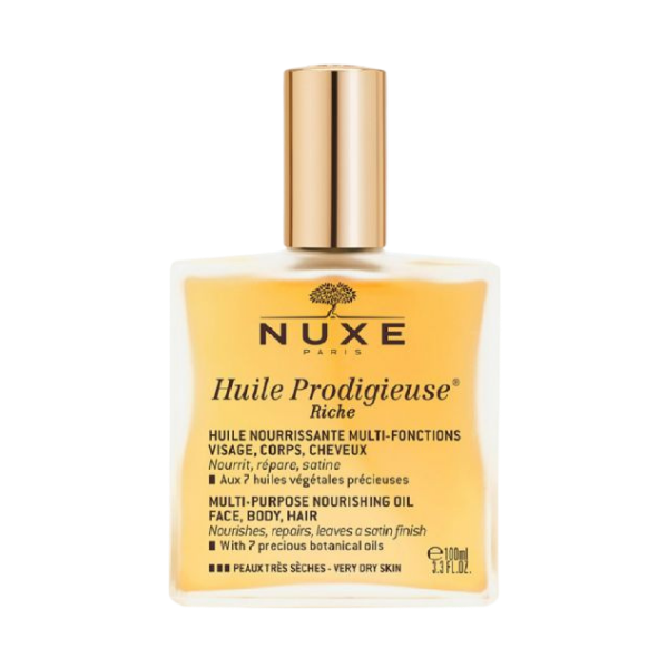 שמן רב שימושי עשיר ומזין 'huile prodigieuse riche' לעור יבש 100 מ"ל - Nuxe