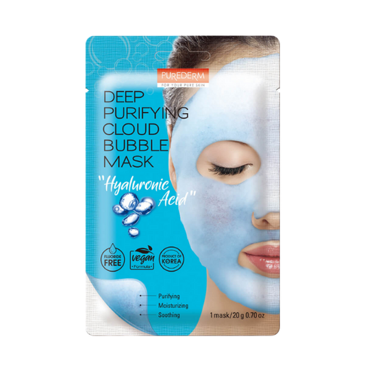 מסכת בועות חומצה היאלורונית לחידוש והצערת עור הפנים - פיורדרם