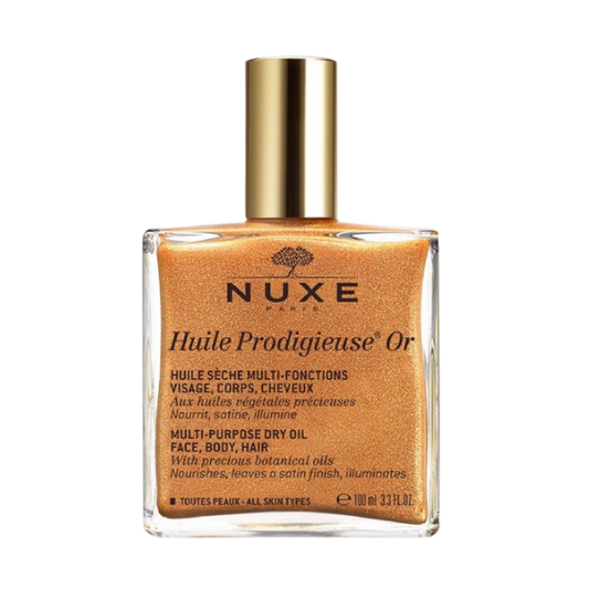 שמן רב שימושי גליטר מוזהב 'huile prodigieuse OR' עשיר לעור הפנים, הגוף ולשיער 100 מ"ל - Nuxe
